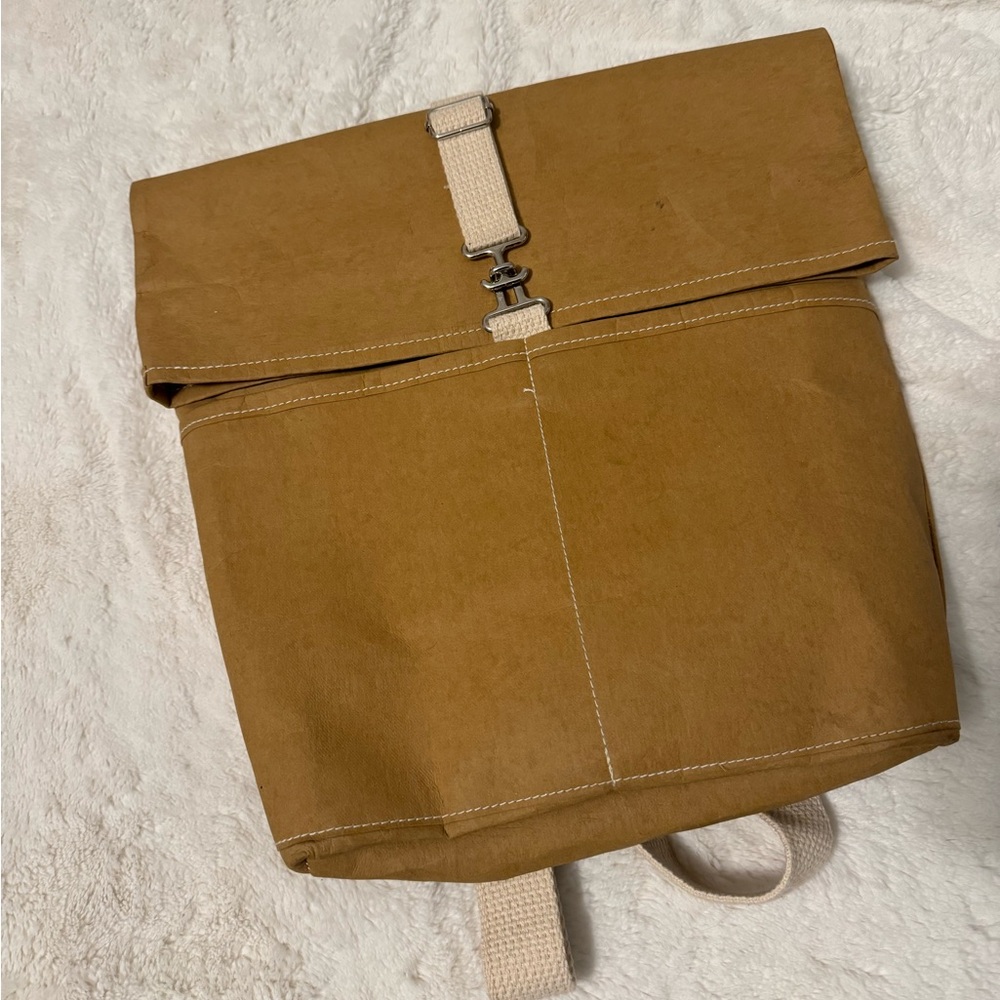 new mini sustainable backpack w/ pockets